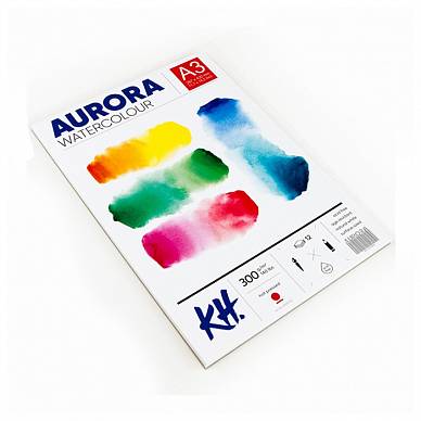 Альбом-склейка для акварели горячего прессования Aurora (А3, 300 г/м2, 12 листов)