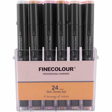 Набор маркеров Finecolour Brush Mini Marker, 24 штуки (телесные цвета)