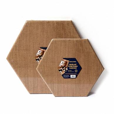Холст на подрамнике, шестиугольный 20см, Burlap (мешочная ткань), Phoenix