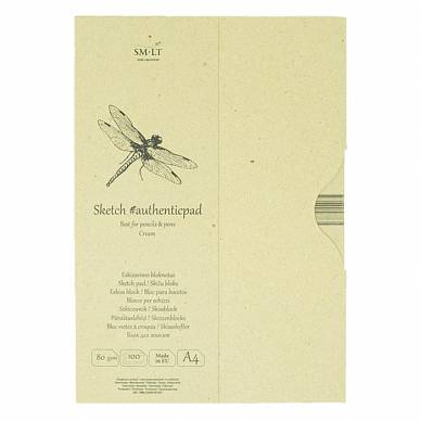 Альбом-склейка в папке SMLT SKETCH PAD Cream для эскизов (A4, 100л, 80г/м)
