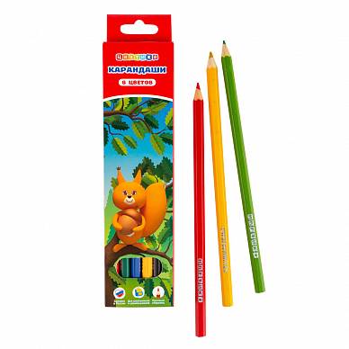 Цветные карандаши "Цветик" (6 цветов)