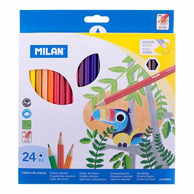 Набор шестигранных карандашей "MILAN" (24 цвета)