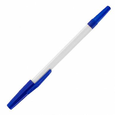 Ручка шариковая "Школьная" белый корпус, синяя