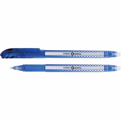 Ручка шариковая OPTIMA CORRECT "пиши-стирай" (синяя, 0,5 мм)