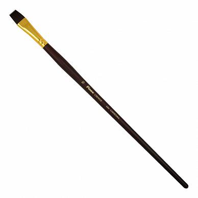 Кисть синтетика  жесткая плоская  №10 (13,7 мм) длинная ручка "Pinax Creative"