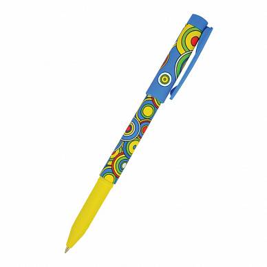 Ручка BrunoVisconti "Freshwrite. Сrazy. Круги белые" шариковая 0.7 мм (цвет чернил: синий)