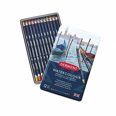 Набор акварельных карандашей Watercolour Pencils (12 цветов в металлической упаковке), "Derwent"