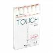 Фотографии продукта Набор маркеров Touch BRUSH 6 цветов (телесные тона A)