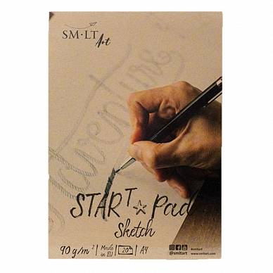 Альбом-склейка SMLT PAD Sketch A4, 20л, 90г/м, для зарисовок