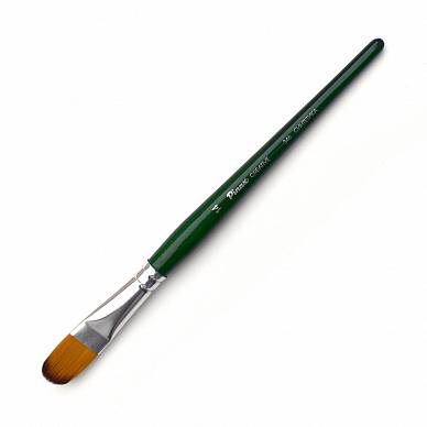 Кисть синтетика плоскоовальная № 14 (15,7 мм) короткая ручка "Pinax Creative"