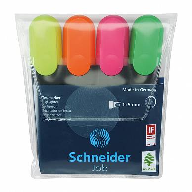 Набор текстовых маркеров Schneider JOB (4 шт)