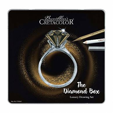 Набор графических материалов Cretacolor "The Diamon Box", (15 предметов, металлическая коробка)