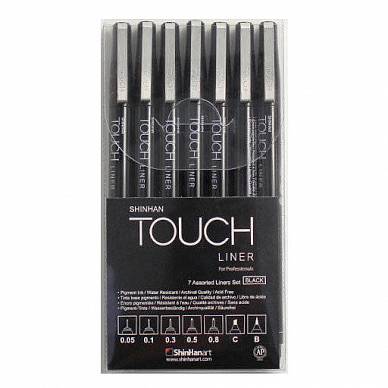 Набор маркеров Touch Liner 7 шт (Black 0.05мм-0.8мм, C, B)