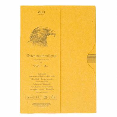 Альбом-склейка в папке SMLT SKETCH PAD Kraft для эскизов (A4, 60л, 90г/м)