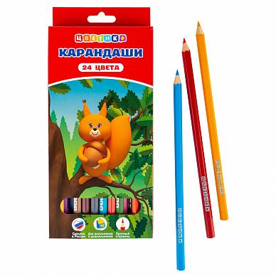 Цветные карандаши "Цветик" (24 цвета)