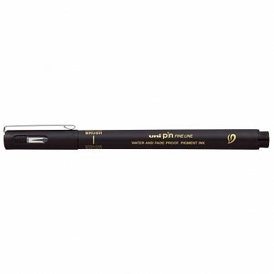 Ручка-линер UNI-PIN, кисть, супертонкая (черная)