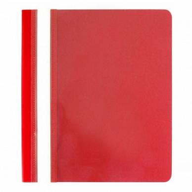 Папка-скоросшиватель с прозрачной обложкой ECONOMIX Е31507-03, А5 (красная)