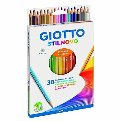 Набор цветных шестигранных карандашей "Giotto Stilnovo" (36 цветов)