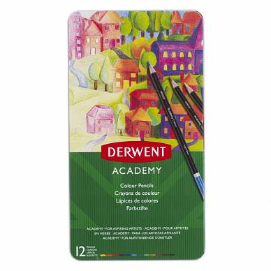 Набор цветных карандашей Academy Colour, 12 цветов, "Derwent"