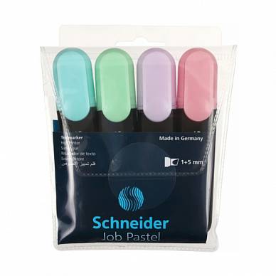 Набор текстовых маркеров Schneider JOB (4 штуки, пастель)