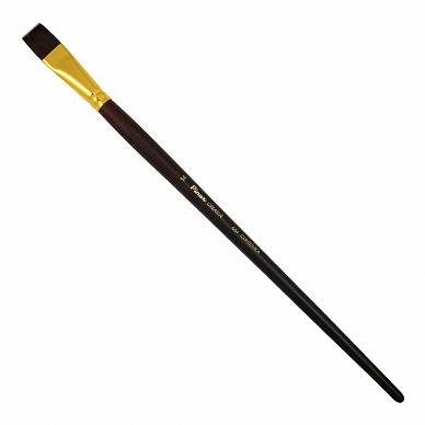 Кисть синтетика  жесткая плоская  №14 (16 мм) длинная ручка "Pinax Creative"