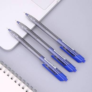 Ручка шариковая автоматическая DELI Arrow1 0,5мм, синяя Q01230