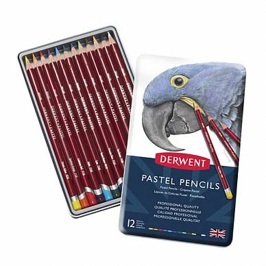 Набор пастельных карандашей Pastel Pencils, "Derwent" (12 цветов в металлической упаковке)