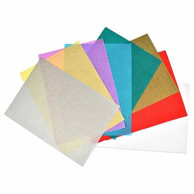 Набор цветной крепированой бумаги и картона 31377/10 (7 листов бумаги и 1 лист картона, 210*297мм)