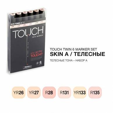 Набор маркеров Touch TWIN 6 цветов (телесные тона A)