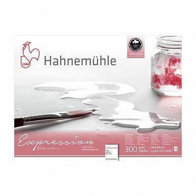 Планшет для акварели Expression Hahnemuhle, 100% хлопок, 300г/м2, 30х40см, 20 листов, холодное прессование