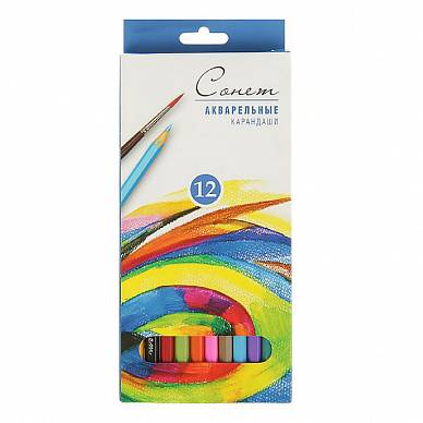 Набор акварельных карандашей "Сонет" 12 цветов