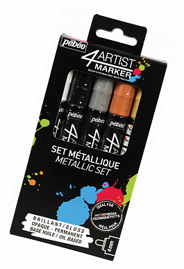 Набор маркеров на масляной основе «4 Artist Marker» металлик (5 шт диаметром 4мм)