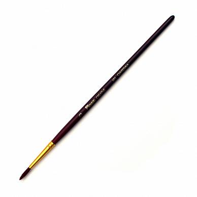 Кисть синтетика жесткая круглая № 3 (2,7 мм) короткая ручка "Pinax Creative"