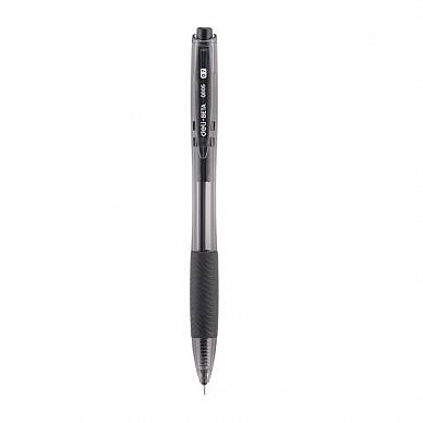 Ручка шариковая автоматическая DELI 0,7 мм, черная Q00520