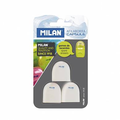 Набор сменных ластиков для точилки "MILAN Capsule" (3 штуки)