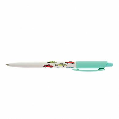 Ручка BrunoVisconti "HappyClick. Разноцветные машины" шариковая, 0.5 мм (цвет чернил: синий)