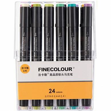 Набор маркеров Finecolour Brush Mini Marker, 24 штуки (основные цвета)
