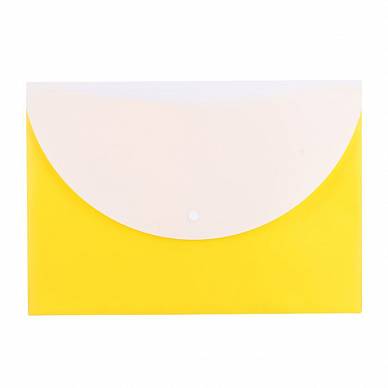 Папка-конверт DELI Рио на кнопке А4, желтая
