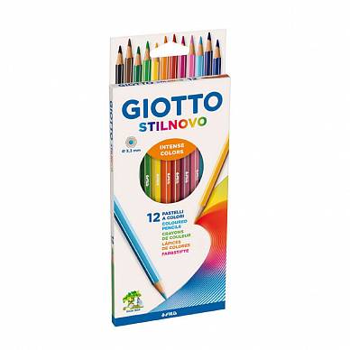Набор цветных шестигранных карандашей "Giotto Stilnovo" (12 цветов)
