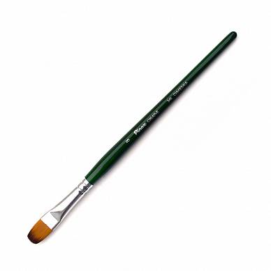 Кисть синтетика плоскоовальная № 8 (12,0 мм) короткая ручка "Pinax Creative"