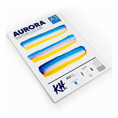 Альбом-склейка для акварели холодного прессования Aurora (А3, 300 г/м2, 12 листов)