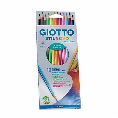 Набор шестигранных акварельных карандашей "Giotto Stilnovo Acquarell" 12 штук