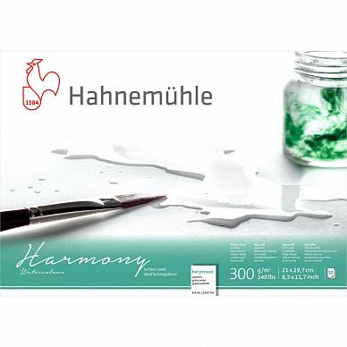 Планшет для акварели Harmony Hahnemuhle, A4, 12 листов, 300г/м2, горячее прессование