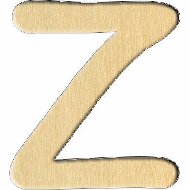 Заготовка деревянная "Буква Z (английская)" 6,3х7 см