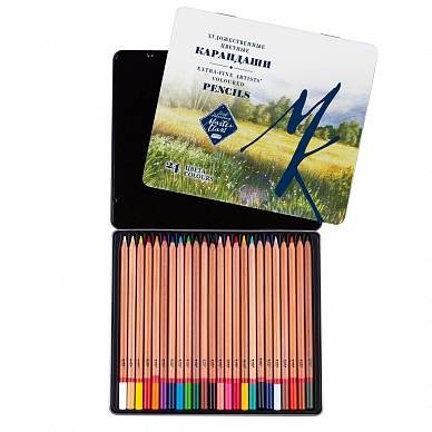 Набор профессиональных цветных карандашей "Мастер Класс" (24 цвета в жестяной упаковке)