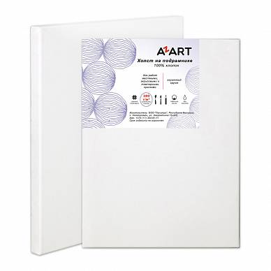 Холст на подрамнике AZART (50х60см хлопок, 380 г/м2, акриловый грунт)