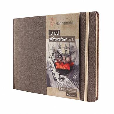 Скетчбук для акварели Hahnemuhle, А6, 30 листов, 200 г/м2 (формат "Пейзаж", бежевая бумага)